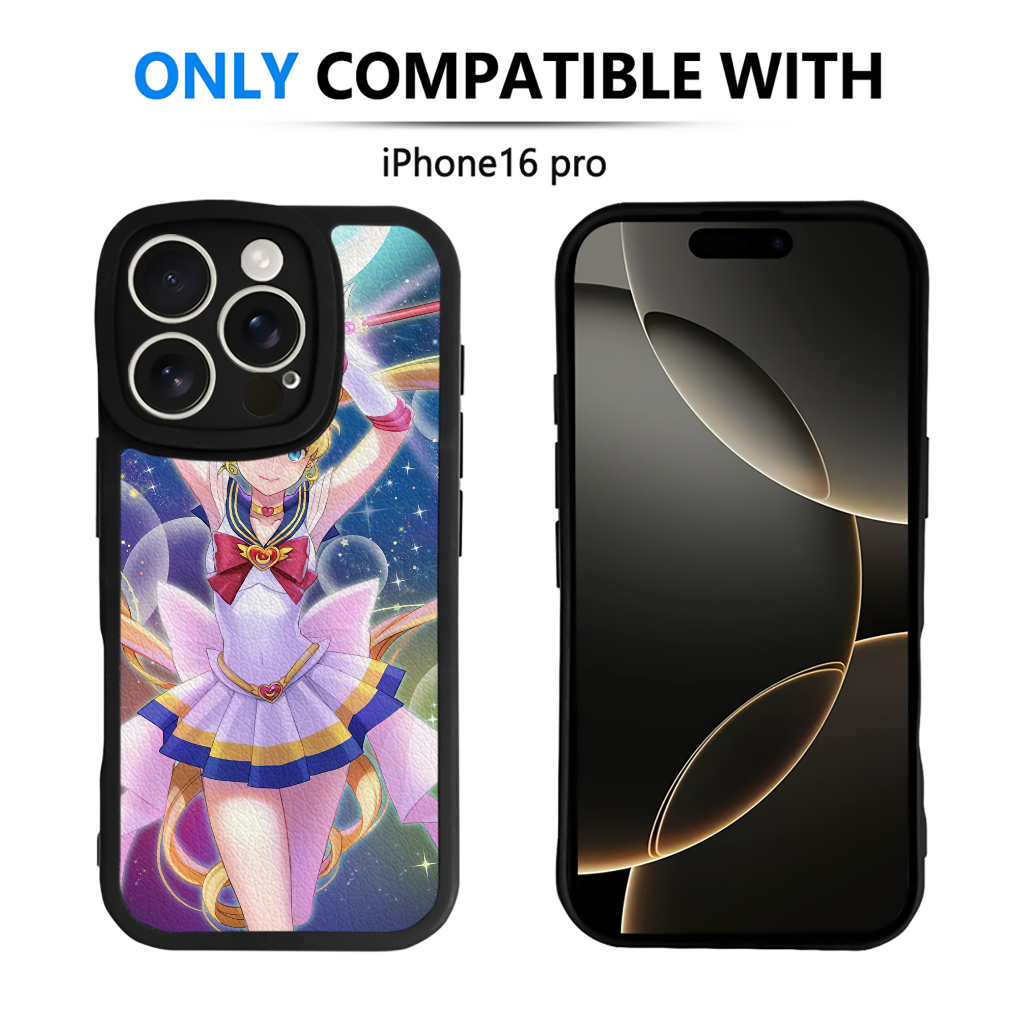 （画像用） 美少女戦士セーラームーン Sailor Moon 【iPhone 16シリーズ対応】シリコンスマホケース（レザー調） 材質：シリコン